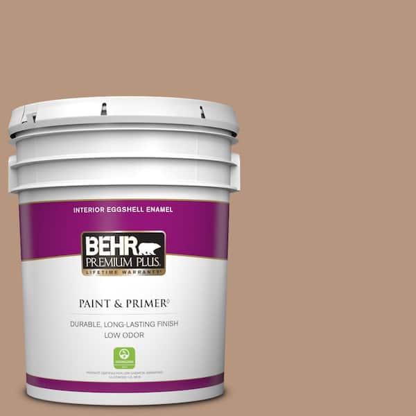 BEHR PREMIUM PLUS 5 gal. #S220-4 Potters Clay Eggshell Enamel Low Odor Interior Paint & Primer
