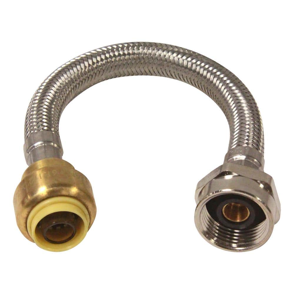 1/2 in. Push-to-Connect x 7/8 in. Female Brass Ballcock Nut x 12 in. Braided Stainless Steel Flexible Toilet Connector price history on PriceWatchPro