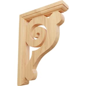 1-1/2 in. x 6 in. x 8-1/2 in. Red Oak Bulwark Bracket