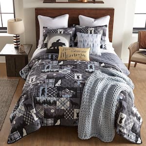 Nightly Walk 2-Piece Multicolor Twin Polyester Coverlet Set