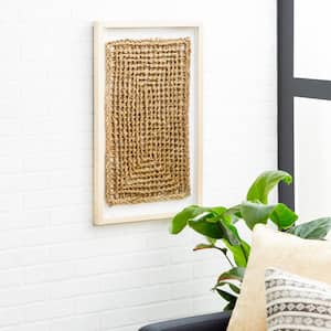 Abstract Braided and Chain Linked Rope and Wood Wall Art