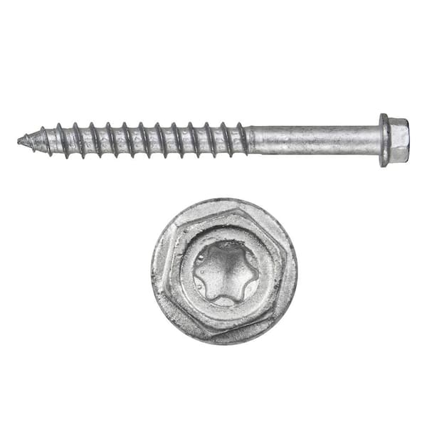 Kwik-Con 3/16 in. x 4 in. Zinc Plated Carbon Steel Torx Hex Head Concrete Screw Anchor (100-Pack)