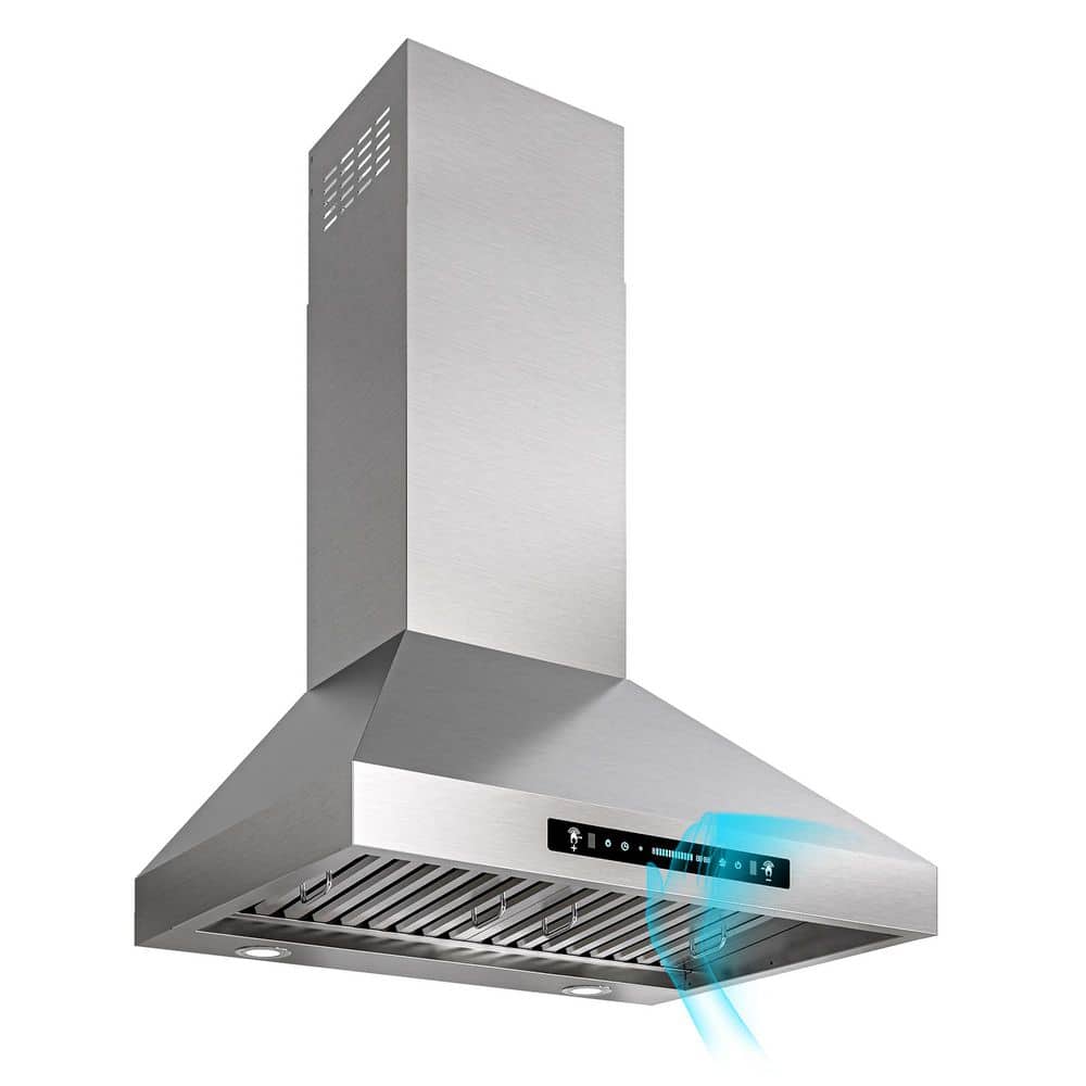 30 in. 900 CFM Convertible Wall Mount Downdraft System in Stainless Steel 4-Speed, Gesture Control, 4-LEDs price history on PriceWatchPro