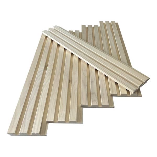 Swaner Hardwood 1 in. x 5 in. x 2 ft. Poplar Shiplap Slat Wall Hardwood Board (5-Pack)