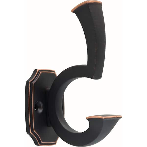 Liberty 2-1/2 in. Bronze with Copper Highlights Classic Flared Coat Hook