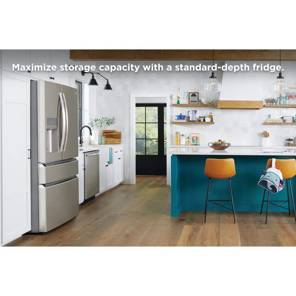 Stainless Steel 36" Smart Energy Star French Door Refrigerator with Ice Maker