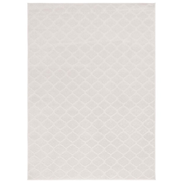 SAFAVIEH Pattern and Solid Ivory 5 ft. x 8 ft. Abstract Trellis Area Rug