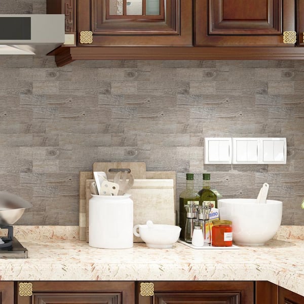 In Home NH3396 Stone Peel & Stick Backsplash, Grey 