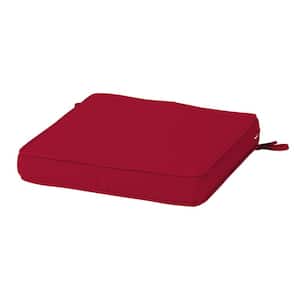 Modern Acrylic Outdoor Seat Cushion 20 x 20, Caliente Red