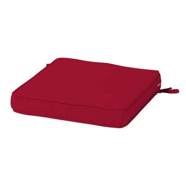 ARDEN SELECTIONS Modern Acrylic Outdoor Seat Cushion 20 x 20, Caliente Red