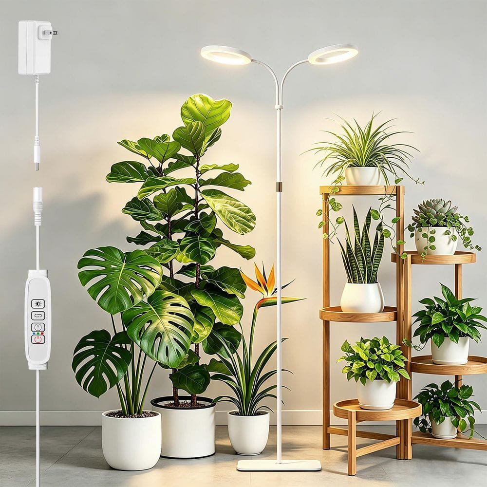 BeamBox 68 in. White 2-Head Full Spectrum LED Grow Light with