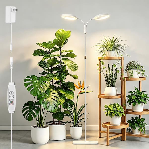 BeamBox 68 in. White 2-Head Full Spectrum LED Grow Light with