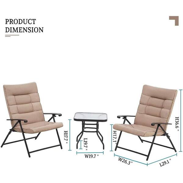 dezi 3 piece bistro set with cushions