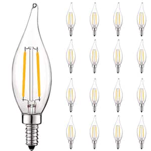 40-Watt Equivalent CA11 Dimmable Edison LED Light Bulbs UL Listed 2700K Warm White (16-Pack)