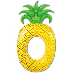72 in. Yellow Pineapple Inflatable Tube Ring Swimming Pool Float