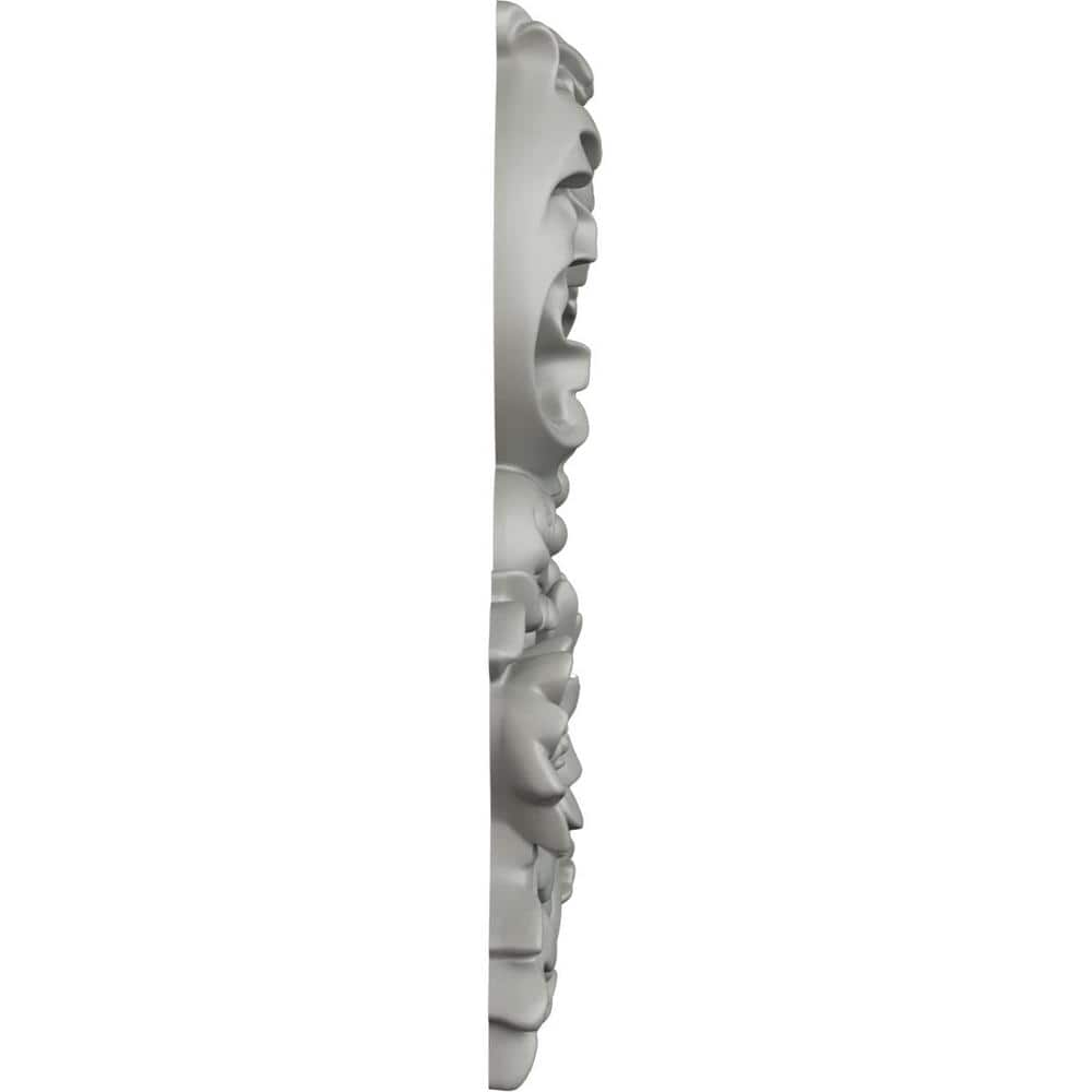 White Polyurethane Shell Center Onlay Scroll 10.5'' H x 12'' W