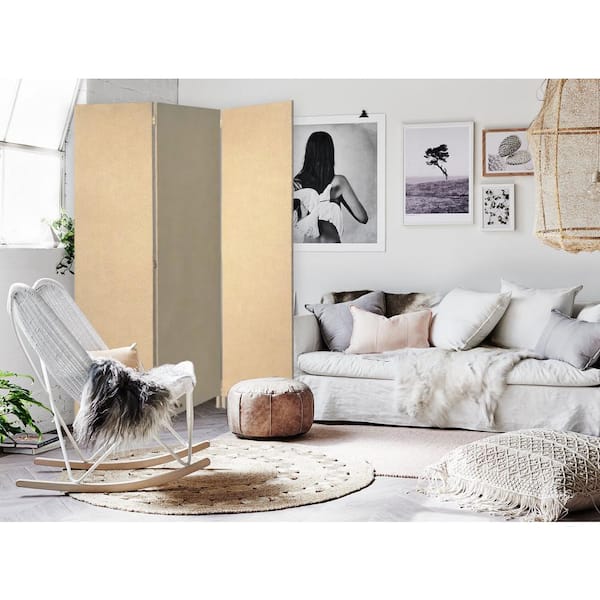 Unbranded SG-361 Beige Fabric Soho Screen 3-Panel Room Divider