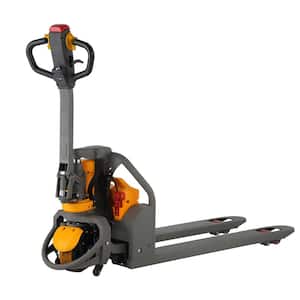 3300 lbs. Electric Pallet Jack 48/20AH Li-Ion Battery Powered Walk Behind Pallet Truck 45 in. x 21 in. Fork Yellow