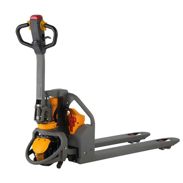 APOLLOLIFT 3300 lbs. Electric Pallet Jack 48/20AH Li-Ion Battery Powered Walk Behind Pallet Truck 45 in. x 21 in. Fork Yellow