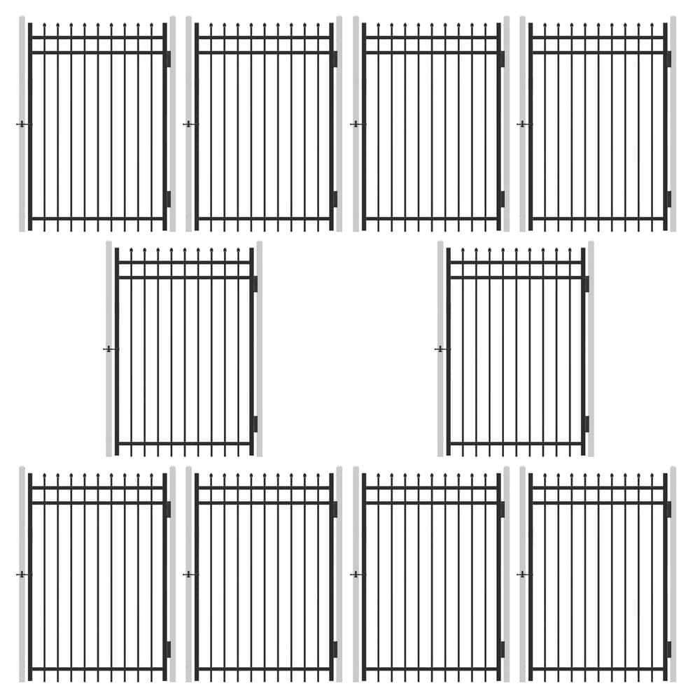 4 ft. x 6 ft. Pointed Pinnacle Anti-Rust Metal Fence Gate, Decorative Garden Gate (Pack of 10) price history on PriceWatchPro