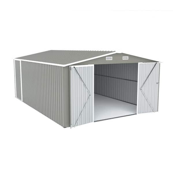 Outdoor 10 ft x14 ft Metal Storage Shed, Utility Tool Shed for Backyard, Patio, Lawn(140 sq. ft. )