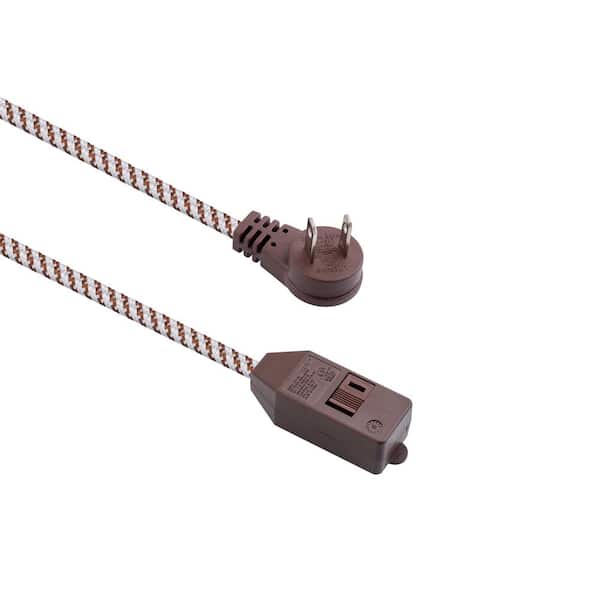 HDX 10 ft. 16-Gauge/2 Brown Braided Extension Cord (1-Pack) LTS-B2