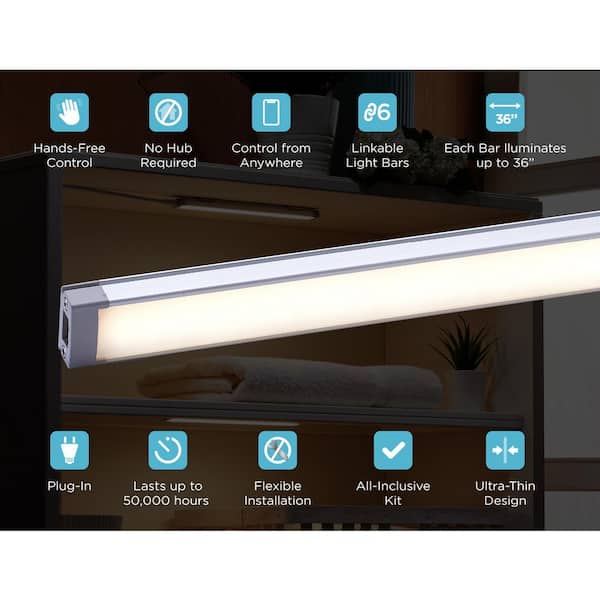 BLACK+DECKER LEDUC9-1CK LED Under Cabinet Kit with Motion Sensor, Dimmable  Kitchen Accent Lights, Tool-Free Install, Cool White 4000k, 9 Length, 9 
