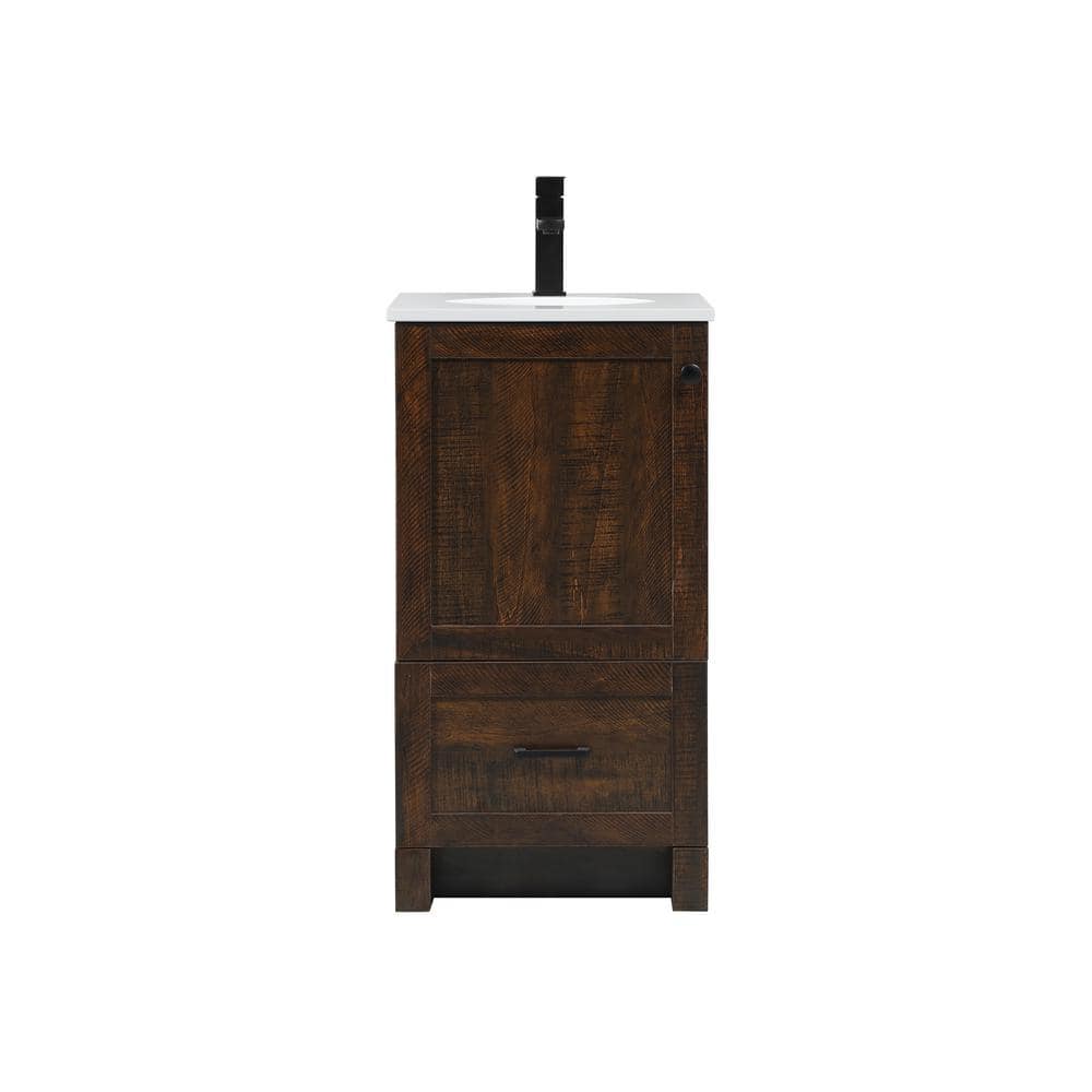 Timeless Home 19 in. W x 18 in. D x 34 in. H Bath Vanity in Expresso with I