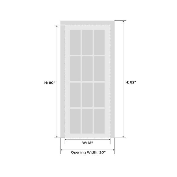 Sartodoors 18 in. x 80 in. 1 Panel Ginger Ash Finished Solid Wood