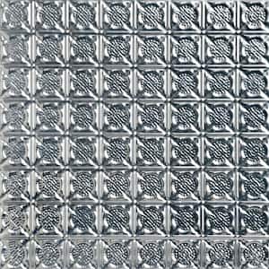 Chain Mail Lacquered Steel 2 ft. x 2 ft. Decorative Tin Style Lay-in Ceiling Tile (48 sq. ft./case)
