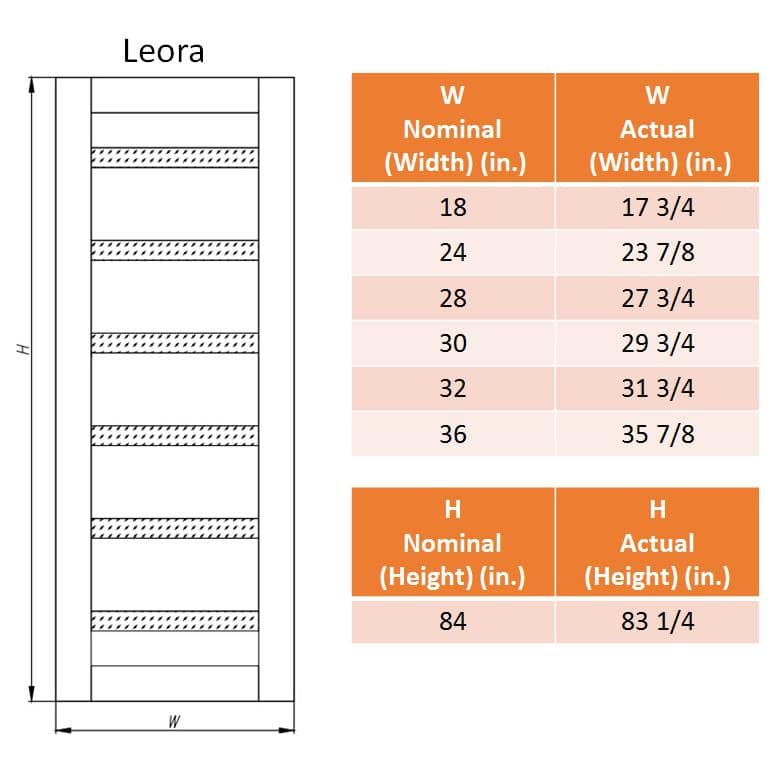 Leora Snow White Composite Wood and Frosted Glass Interior Door Slab