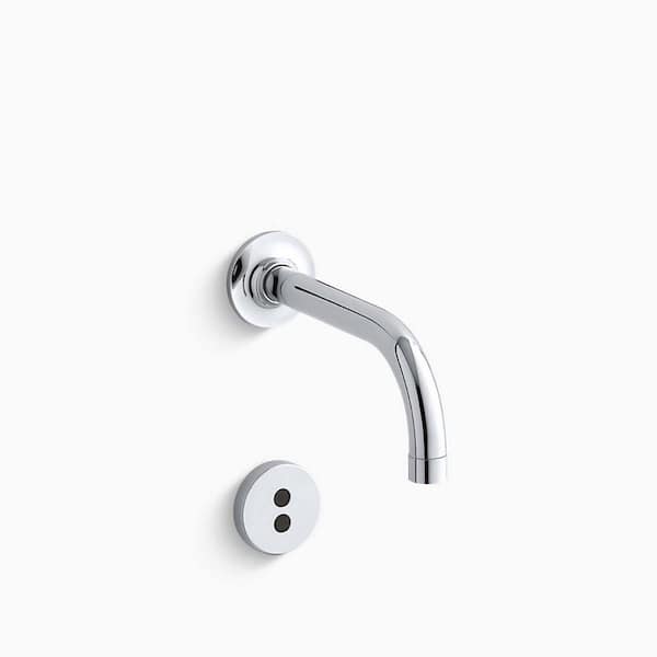 KOHLER Purist Wall-Mount Touchless Bath Faucet Trim with 6 in. 90° Spout in Polished Chrome (Valve Not Included)