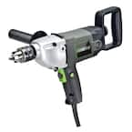 120-Volt 1/2 in. Variable Speed Spade Handle Electric Drill with Lock-On Button and Auxiliary/Spade Handles