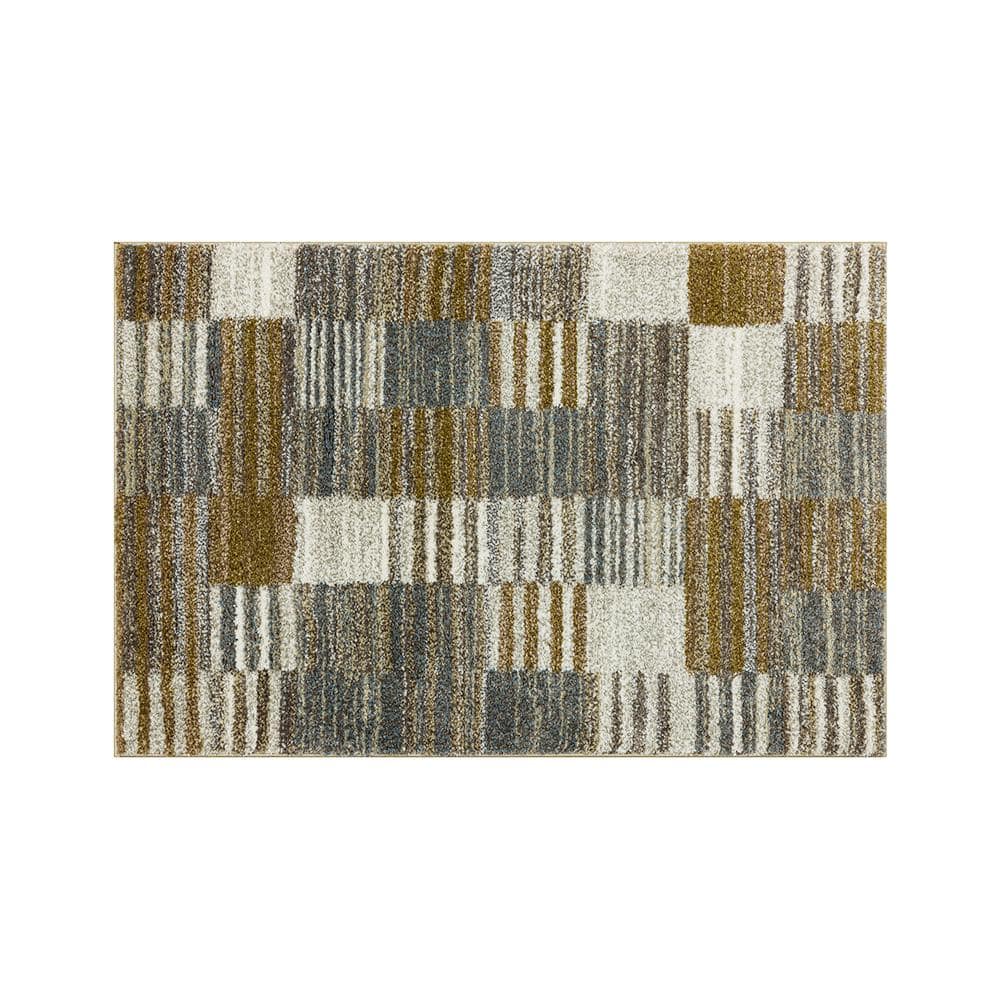 Pernette Gray/Beige Doormat 3 ft. x 4 ft. Geometric Area Rug price history on PriceWatchPro