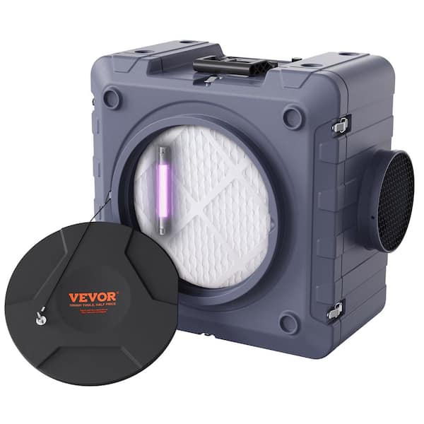 Air Scrubber with 3-Stage Filtration 96 sq. ft. HEPA - Type Air Scrubber in Gray with Portable