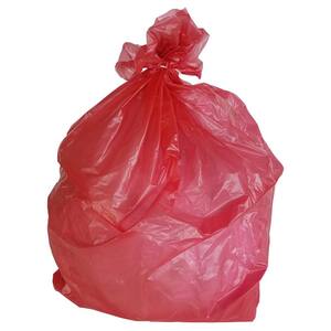 50 Gal. to 60 Gal. 1.5 mil 38 in. W x 58 in. H Red Trash Bags (100- Count, 63-Cases Per Pallet)