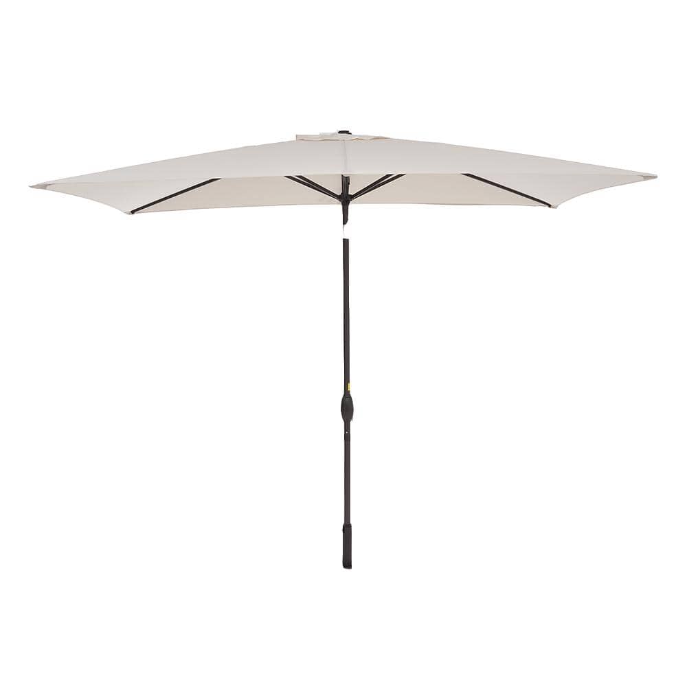 10 ft. x 6.5 ft. Rectangular Market Outdoor Patio Umbrella with Crank Weath