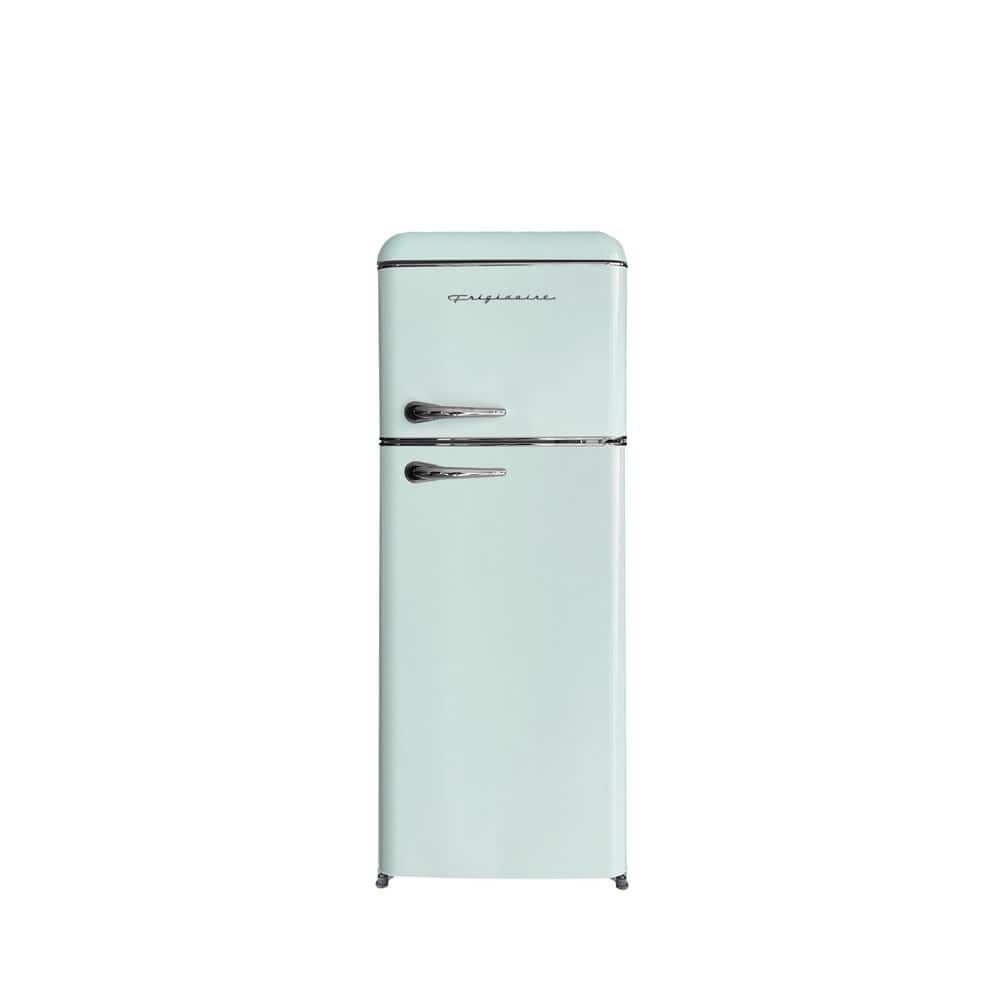7.5 cu. ft. Mini Refrigerator with Rounded Corners and Top Freezer in Mint Green