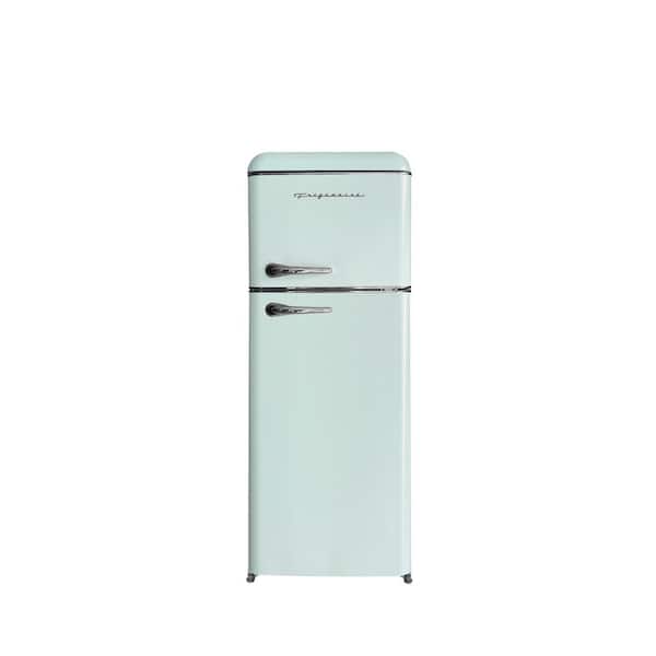 7.5 cu. ft. Mini Refrigerator with Rounded Corners and Top Freezer in Mint Green