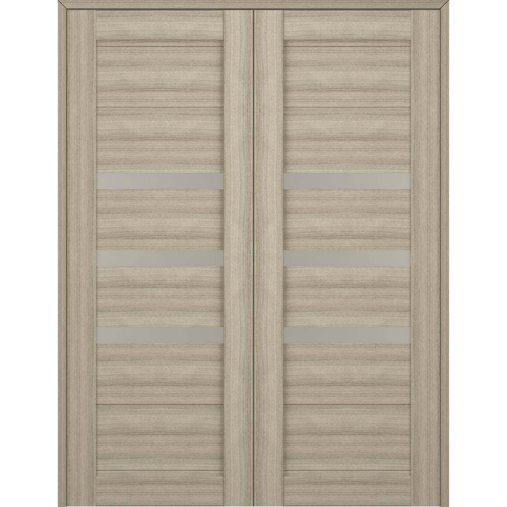 Rita 60 in.x 96 in. Both Active 3-Lite Shambor Wood Composite Double Prehung Interior Door price history on PriceWatchPro