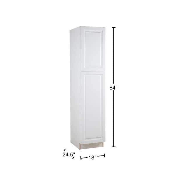 Benton Assembled 18x84x24 in. Pantry Cabinet with Adjustable Shelves in Amber