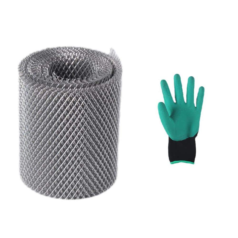 5 in. x 25 ft. Aluminum Gutter Guard Mesh Roll, Leaf Guard Protector for Gu
