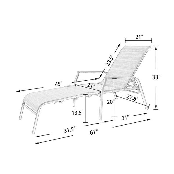 Mesh sling deals chaise lounge