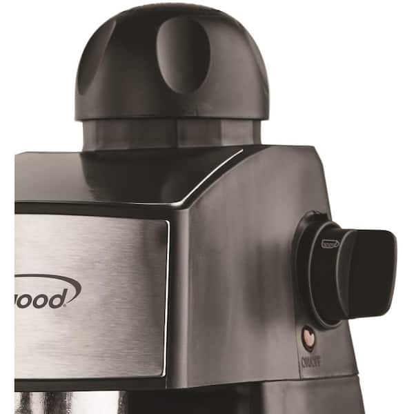 Brentwood 4-Cup Stainless Steel Espresso and Cappuccino Maker Machine  GA-134BK - The Home Depot