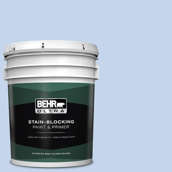 BEHR ULTRA 5 gal. #580A-3 Rain Song Semi-Gloss Enamel Exterior Paint & Primer