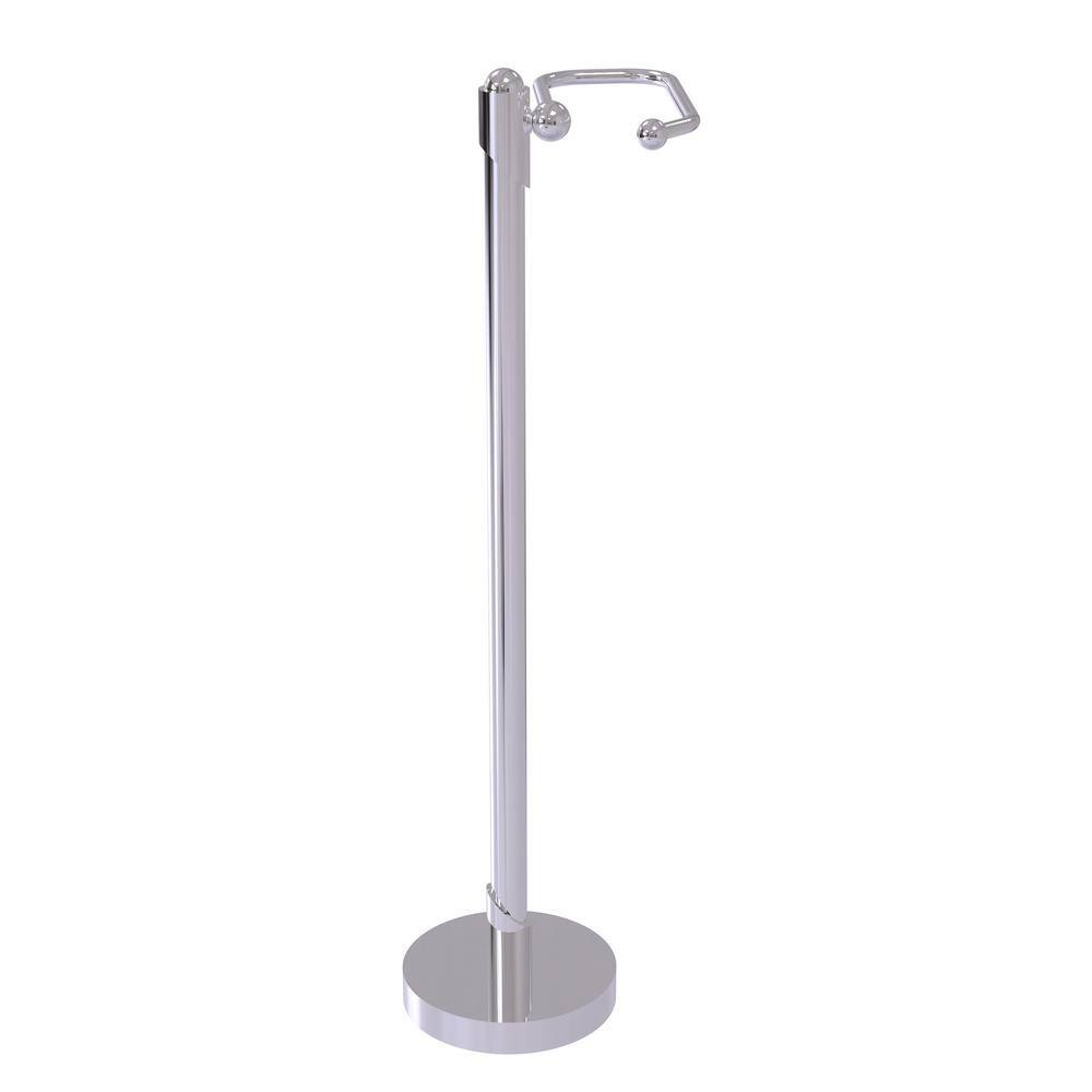 Polished Chrome Free Standing Toilet Paper Holder