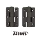 3.125 in. x 4.875 in. Aluminum Pewter Standard Butterfly Hinge (2-Pack)