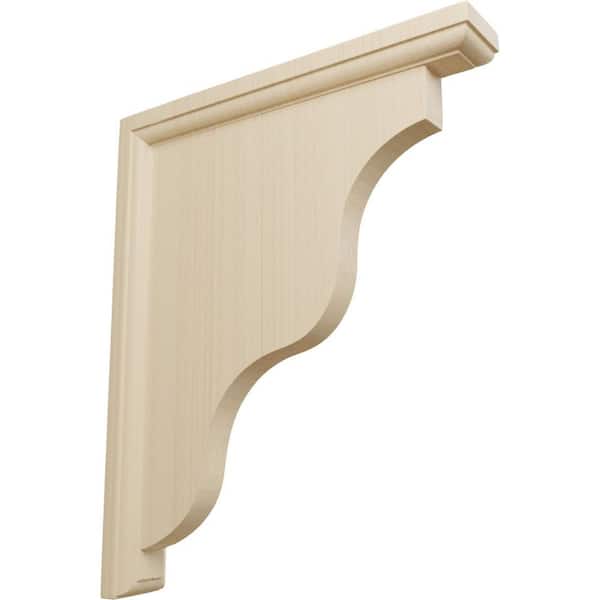 Ekena Millwork 1-1/2 in. x 9 in. x 11 in. Rubberwood Hamilton Traditional Bracket