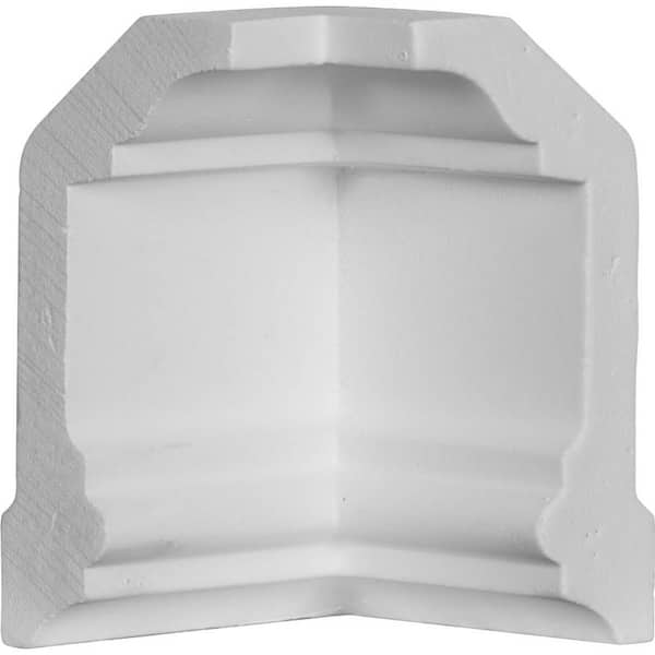 Ekena Millwork 2-1/4 in. x 2-1/4 in. x 4 in. Urethane Inside Corner Moulding (matches moulding MLD04X02X04HO)\
