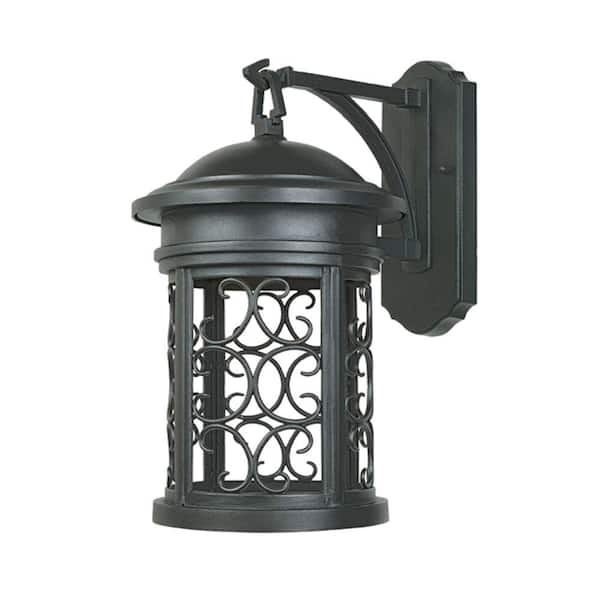 Designers Fountain Ellington 13 in. Oil Rubbed Bronze 1-Light Outdoor Line Voltage Wall Sconce with No Bulb Included